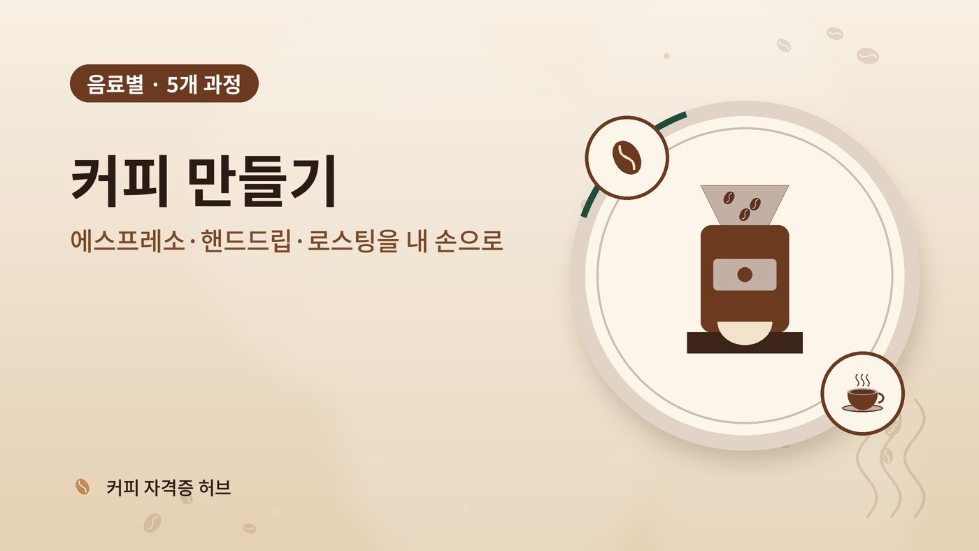 커피 만들기 갈래 과정 대표 그림