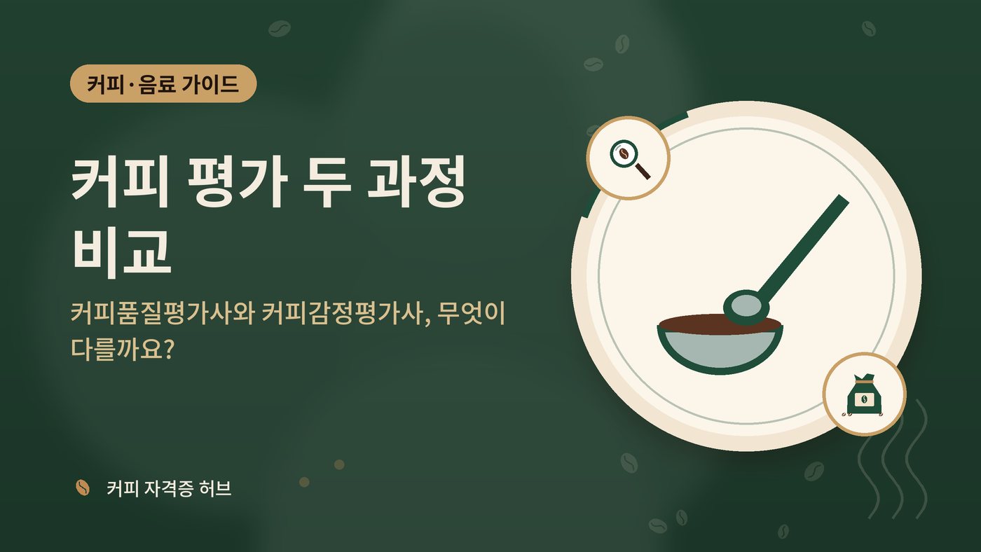 커피품질평가사와 커피감정평가사, 무엇이 다를까요? 대표 그림